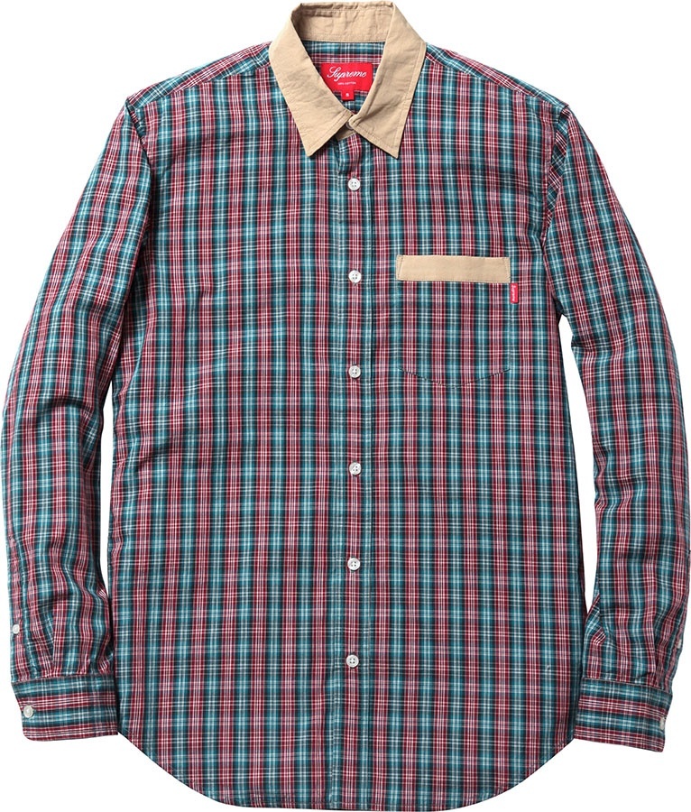 Contrast Collar Plaid Shirt view 2